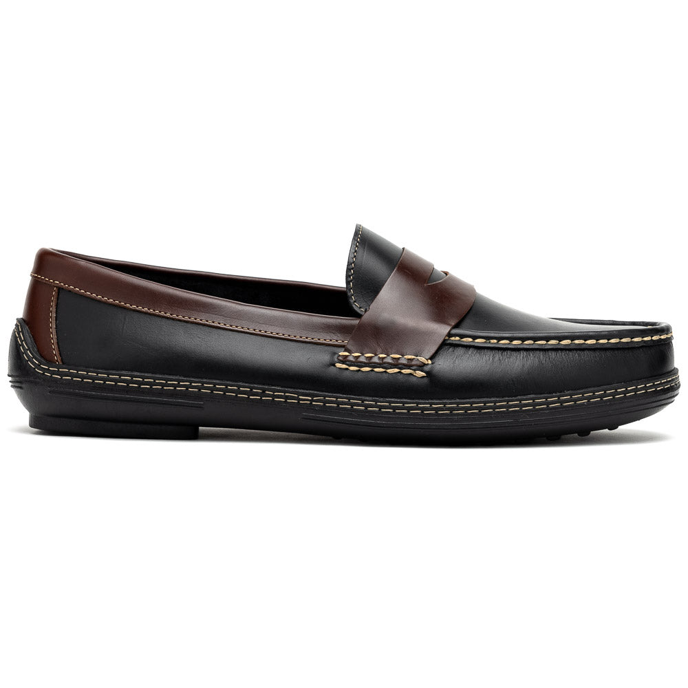 Handsewn Shoe Penny Driver Black / Brown