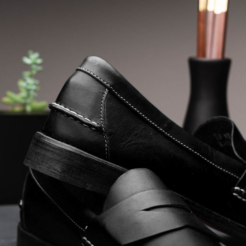 Handsewn Shoe Co. Penny Loafer Black