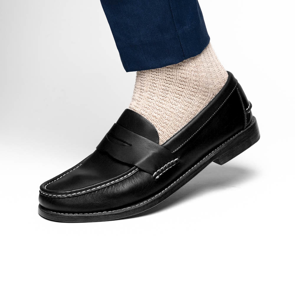 Handsewn Shoe Co. Penny Loafer Black