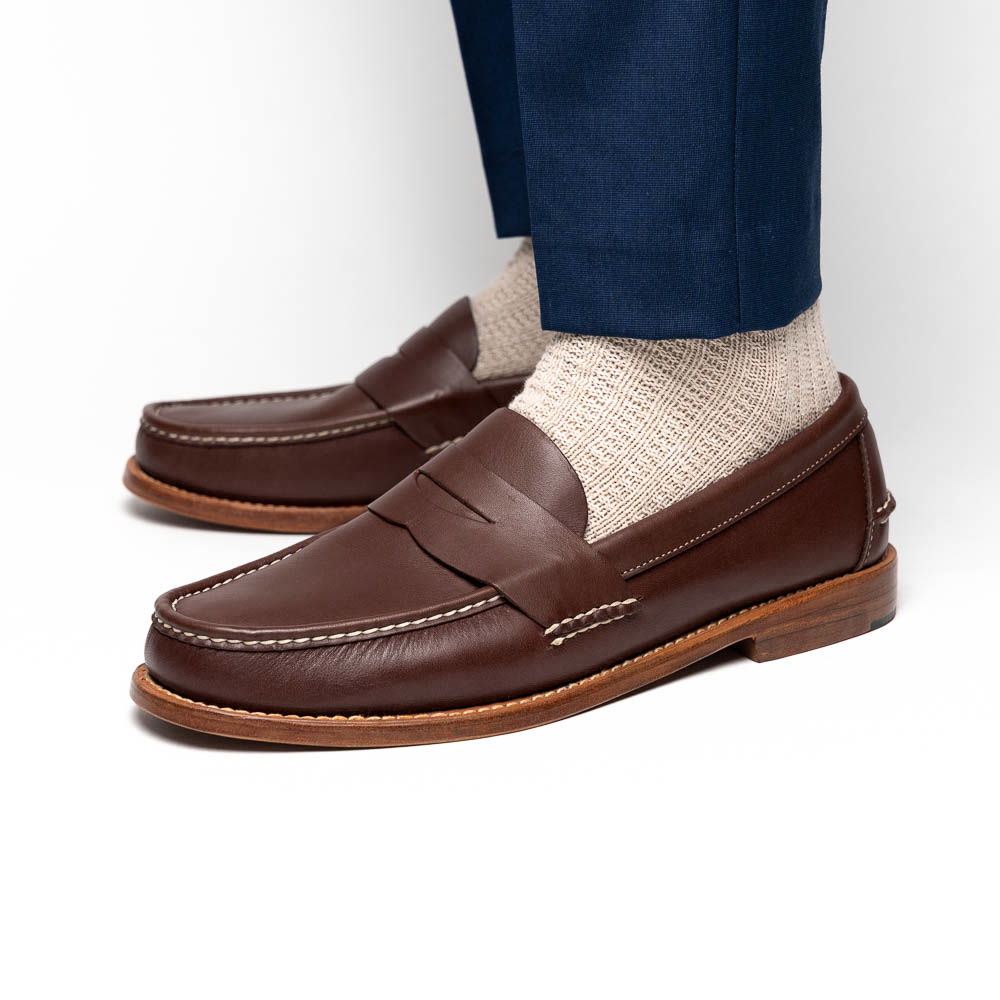 Handsewn Shoe Co. Penny Loafer Dark Brown
