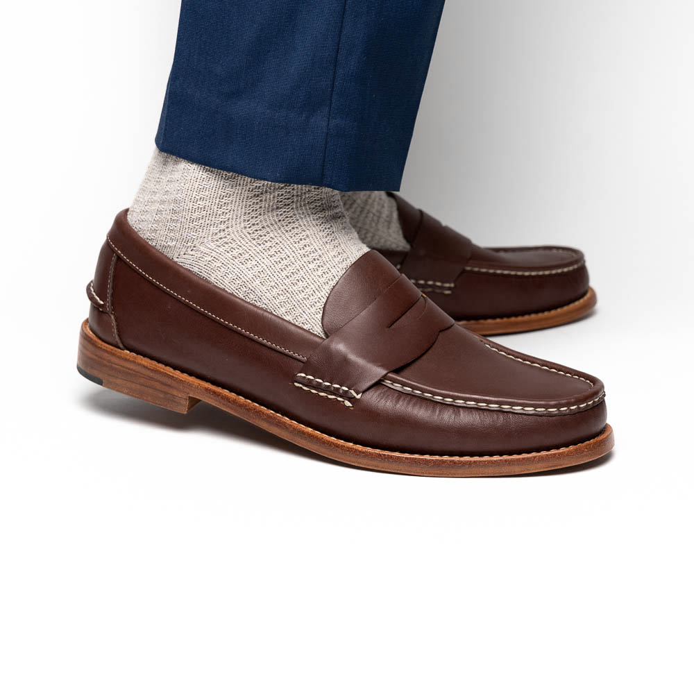 Handsewn Shoe Co. Penny Loafer Dark Brown