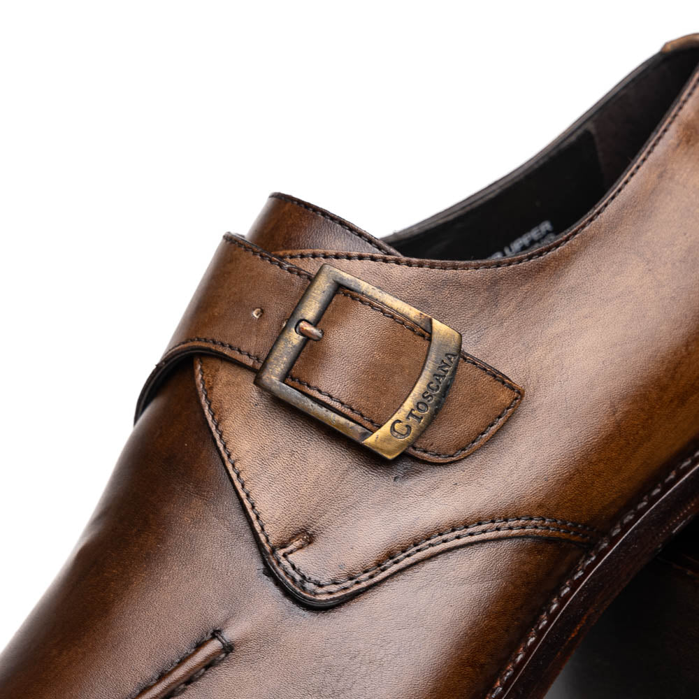 Calzoleria Toscana Preci Calfskin Monkstrap Moor