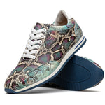 Zelli Peri Python Embossed Calfskin Sneakers Multi Blue (65-215-BLU)