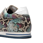 Zelli Peri Python Embossed Calfskin Sneakers Multi Blue (65-215-BLU)