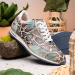 Zelli Peri Python Embossed Calfskin Sneakers Multi Blue (65-215-BLU)