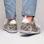 Zelli Peri Python Embossed Calfskin Sneakers Multi Blue (65-215-BLU)