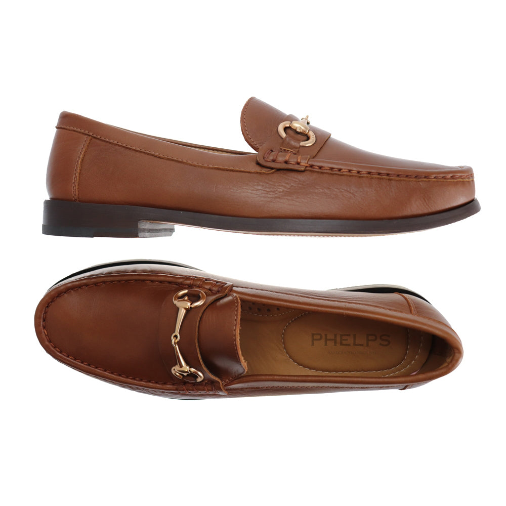 TB Phelps Bridge Bit Tubular English Moccasin Tan