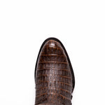 Marco Di Milano Phoenix Caiman Crocodile Round Toe Cowboy Boot Aged Brown