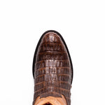 Marco Di Milano Phoenix Caiman Crocodile Round Toe Cowboy Boot Aged Maple