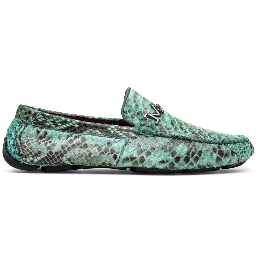 Marco Di Milano Pia Python Driving Shoes Aqua