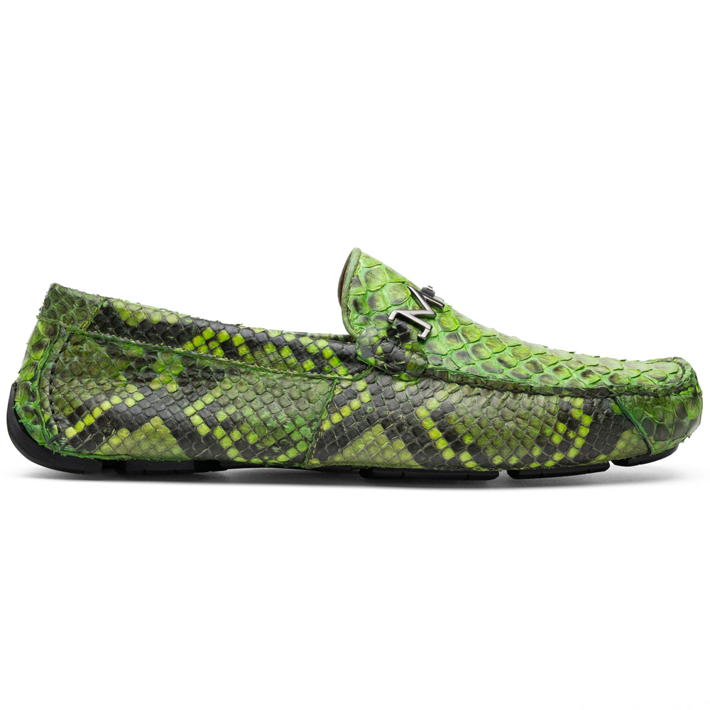 Marco Di Milano Pia Python Driving Shoes Lemon Green