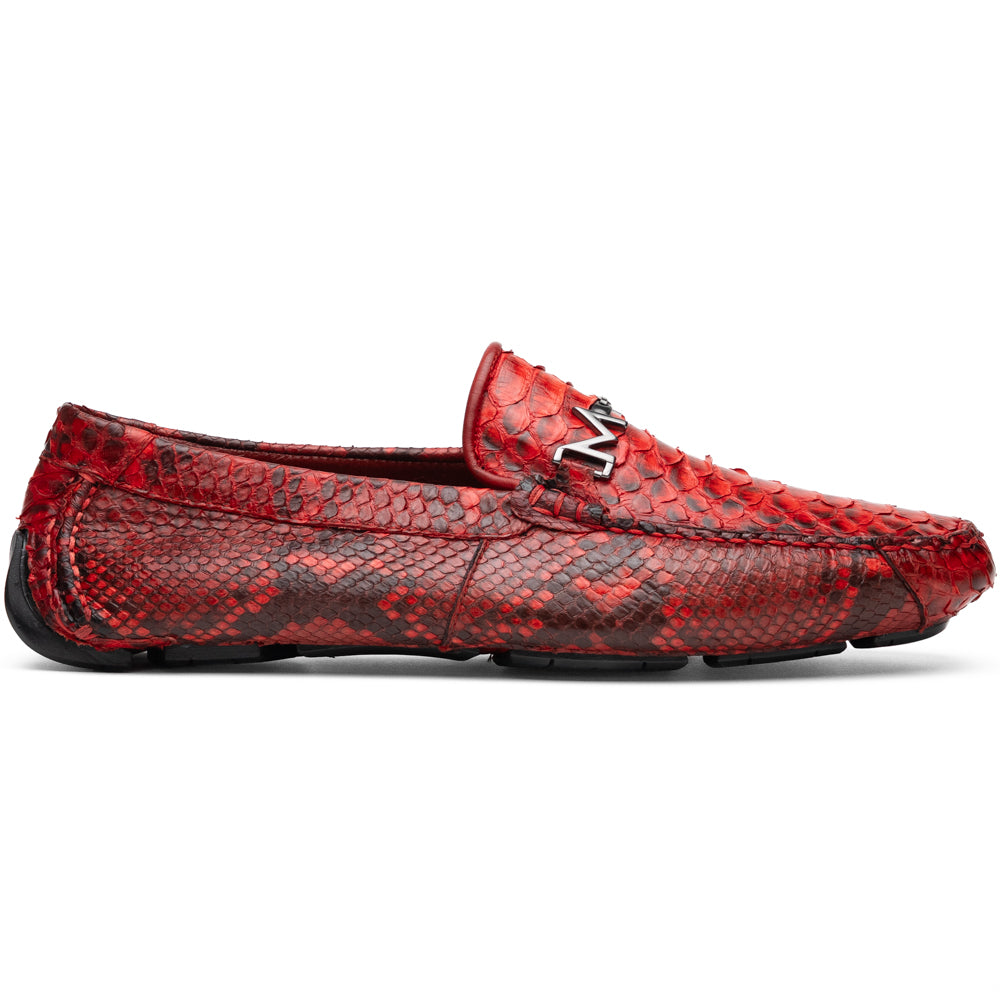Marco Di Milano Pia Python Driving Shoes Red