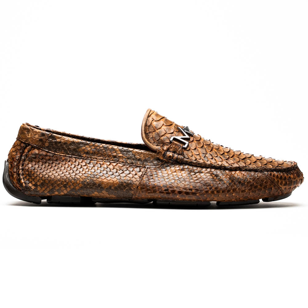 Marco Di Milano Pia Python Driving Shoes Cognac