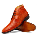 Marco Di Milano Pietro Alligator Chukka Boots Honey