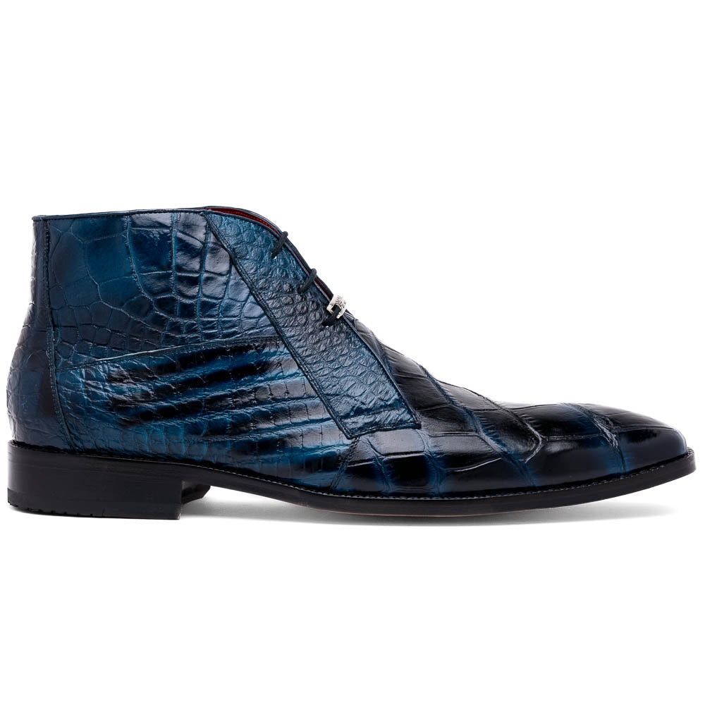 Marco Di Milano Pietro Alligator Chukka Boots Rustic Navy