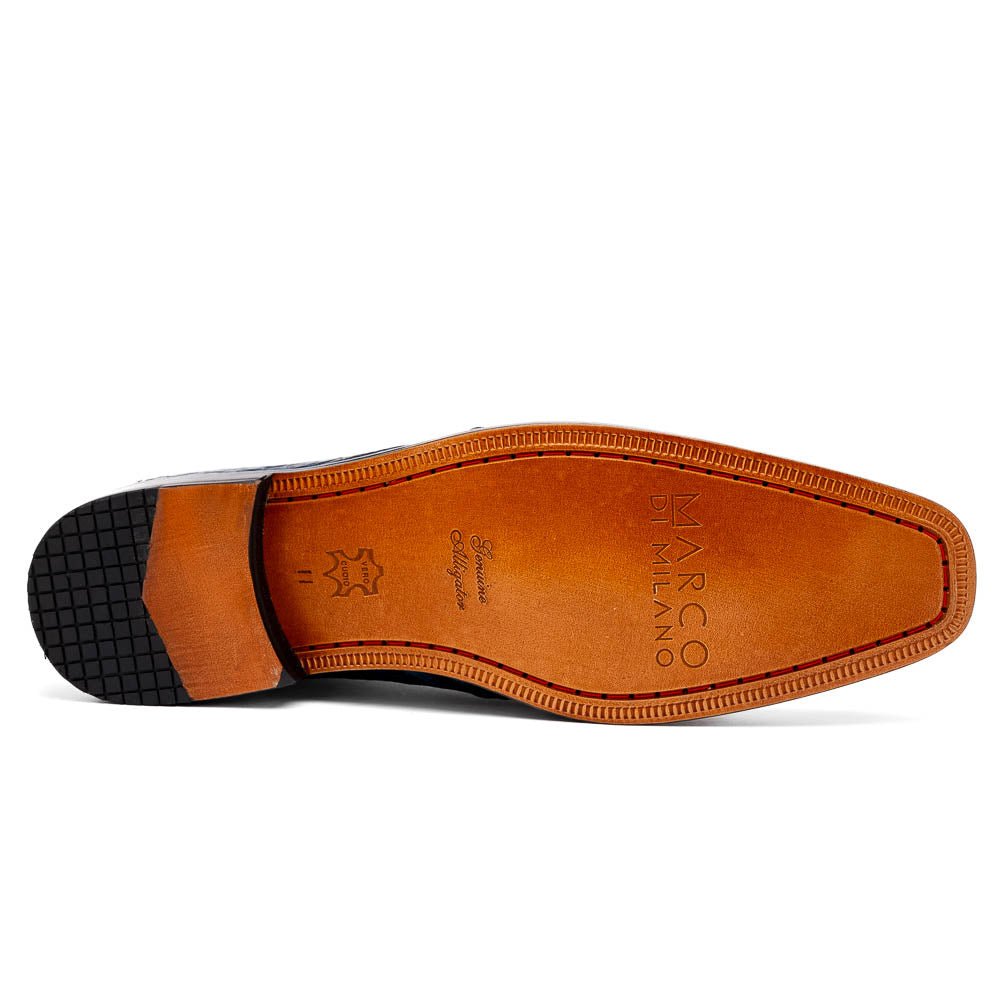 Marco Di Milano Pietro Alligator Chukka Boots Rustic Navy
