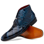 Marco Di Milano Pietro Alligator Chukka Boots Rustic Navy