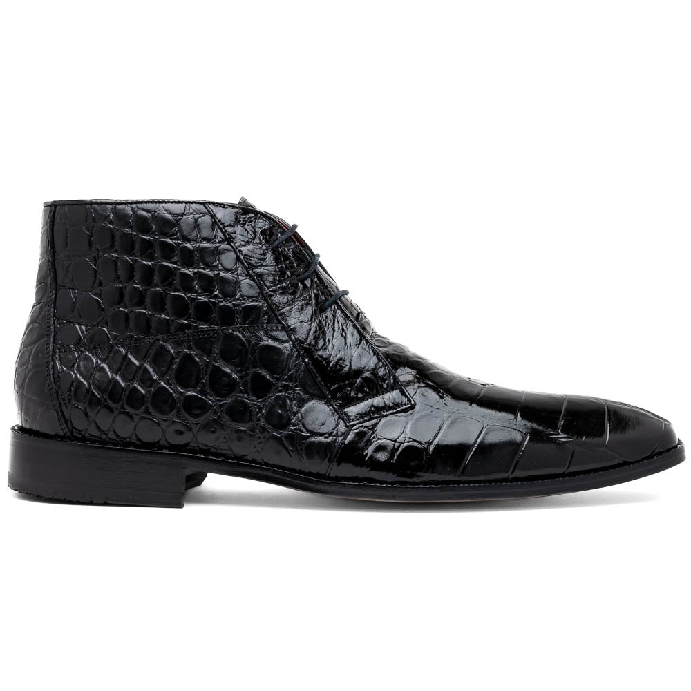Marco Di Milano Pietro Alligator Chukka Boots Black