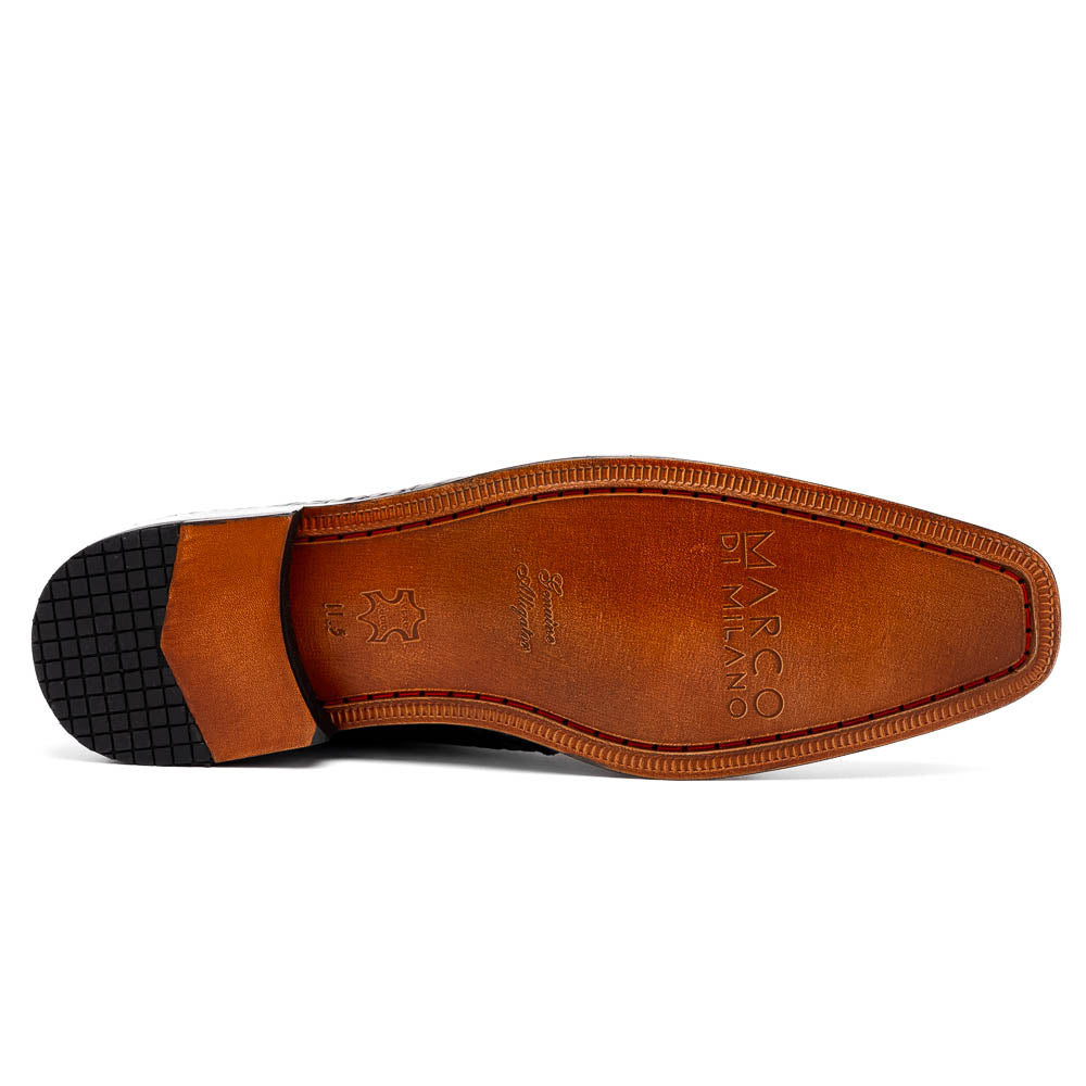 Marco Di Milano Pietro Alligator Chukka Boots Black