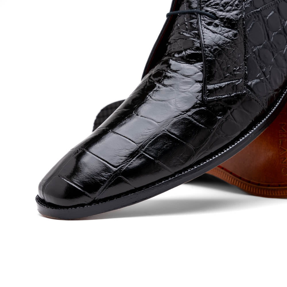 Marco Di Milano Pietro Alligator Chukka Boots Black