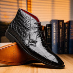 Marco Di Milano Pietro Alligator Chukka Boots Black