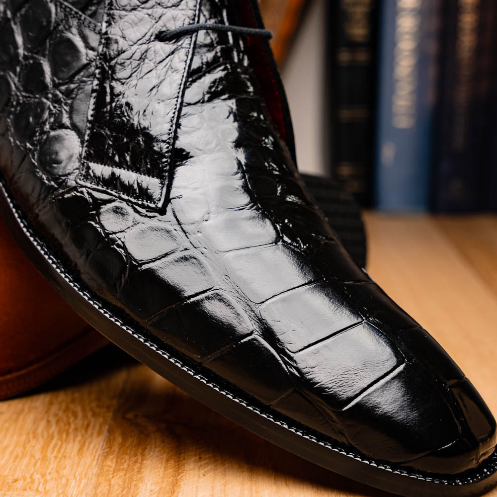Marco Di Milano Pietro Alligator Chukka Boots Black