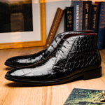 Marco Di Milano Pietro Alligator Chukka Boots Black