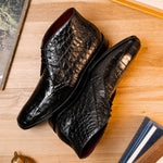 Marco Di Milano Pietro Alligator Chukka Boots Black