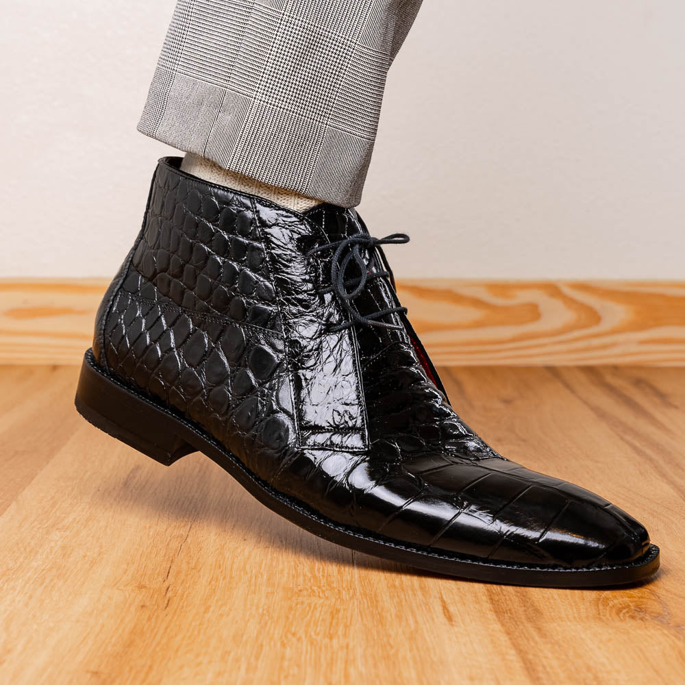Marco Di Milano Pietro Alligator Chukka Boots Black