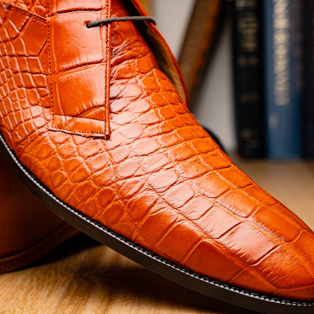 Marco Di Milano Pietro Alligator Chukka Boots Honey
