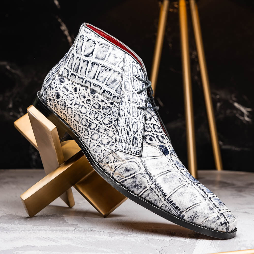 Marco Di Milano Pietro Alligator Chukka Boots Newspaper
