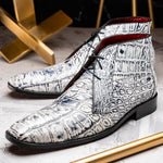 Marco Di Milano Pietro Alligator Chukka Boots Newspaper