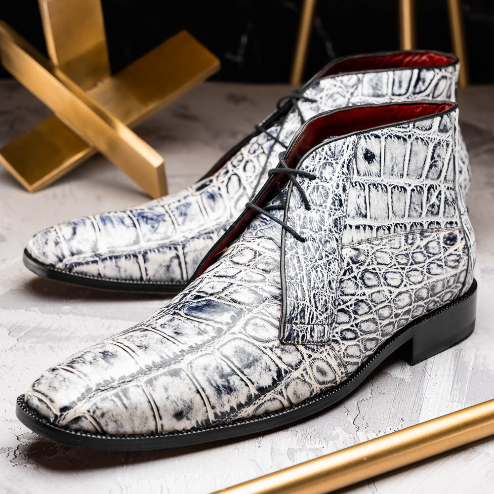 Marco Di Milano Pietro Alligator Chukka Boots Newspaper