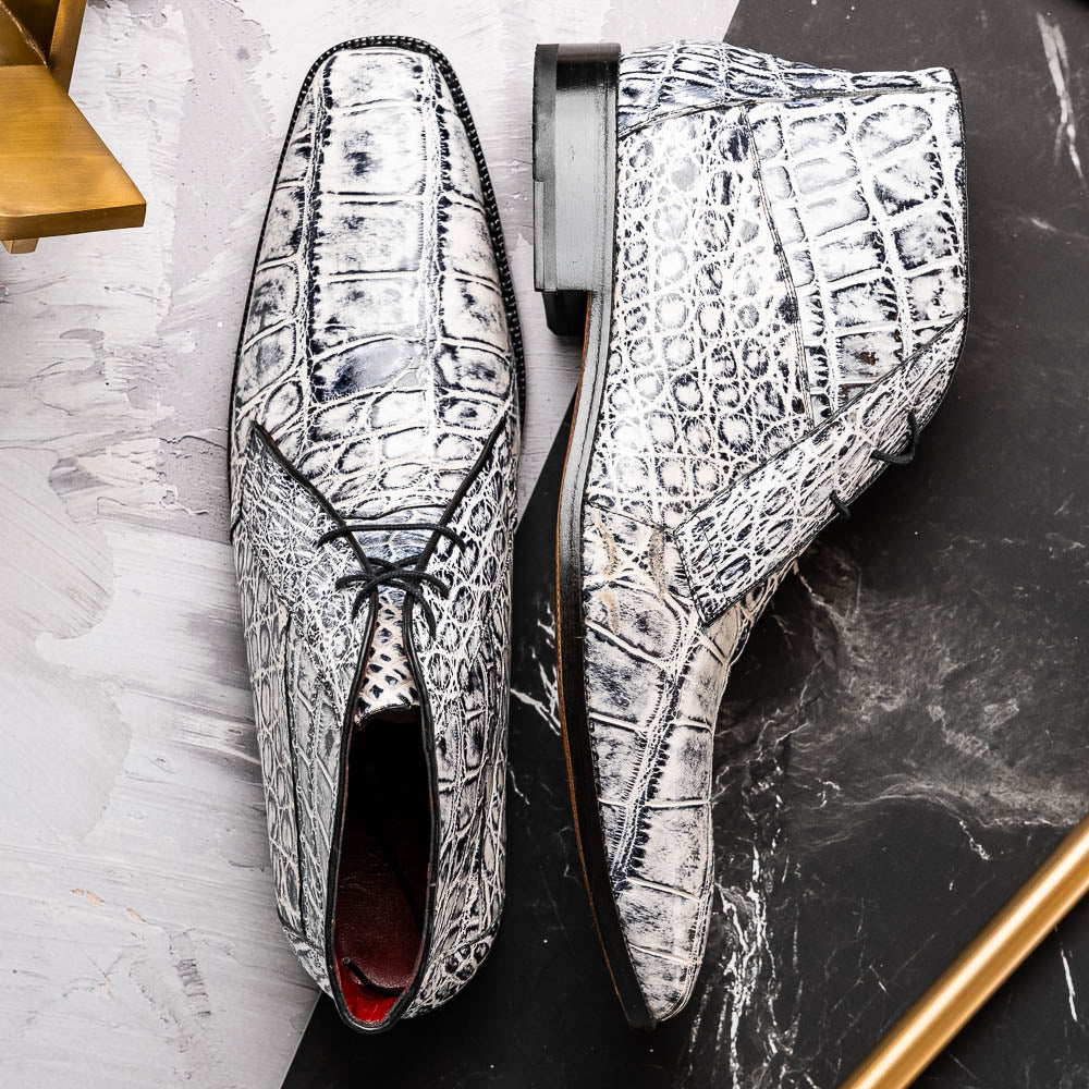 Marco Di Milano Pietro Alligator Chukka Boots Newspaper