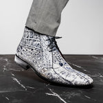 Marco Di Milano Pietro Alligator Chukka Boots Newspaper