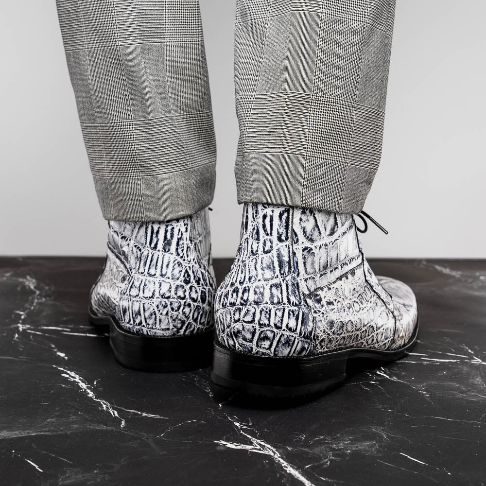 Marco Di Milano Pietro Alligator Chukka Boots Newspaper