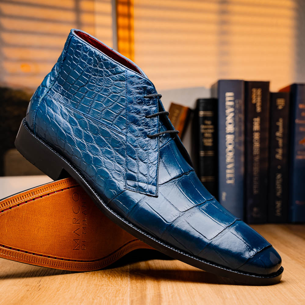 Marco Di Milano Pietro Alligator Chukka Boots Rustic Jean