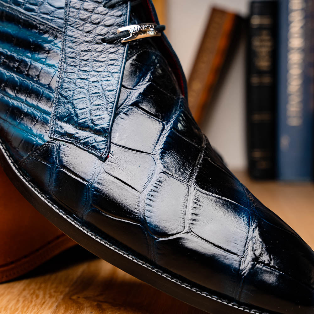 Marco Di Milano Pietro Alligator Chukka Boots Rustic Navy
