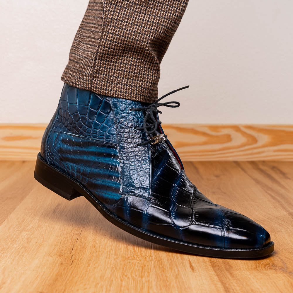 Marco Di Milano Pietro Alligator Chukka Boots Rustic Navy