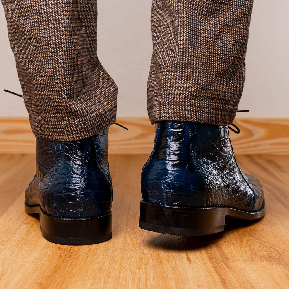 Marco Di Milano Pietro Alligator Chukka Boots Rustic Navy