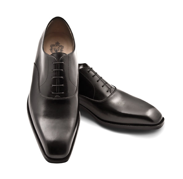 Pineider Polished Lace Up Oxford Black