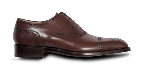 Pineider Semi Brogue Lace Up Oxford Burgundy