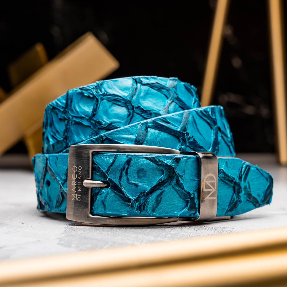 Marco Di Milano Pirarucu Belt Caribbean Blue