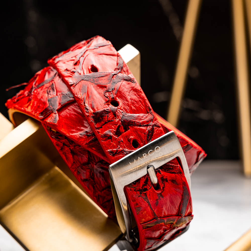 Marco Di Milano Pirarucu Belt Red