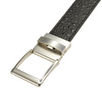 TB Phelps Player One-Size Micro Adjustable Hornback Croco Belt Black