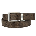 TB Phelps Player One-Size Micro Adjustable Hornback Croco Belt Briar