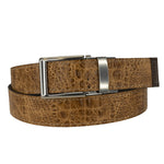TB Phelps Player One-Size Micro Adjustable Hornback Croco Belt Khaki