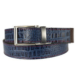 TB Phelps Player One-Size Micro Adjustable Hornback Croco Belt Navy