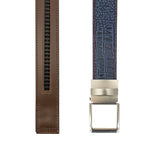 TB Phelps Player One-Size Micro Adjustable Hornback Croco Belt Navy