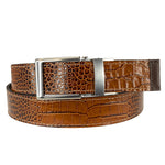 TB Phelps Player One-Size Micro Adjustable Hornback Croco Belt Sport Rust